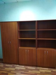 В.СТ-1.9 Шкаф деревянный высокий закрытый и В.СТ-1.1 Шкаф высокий полуоткрыт.